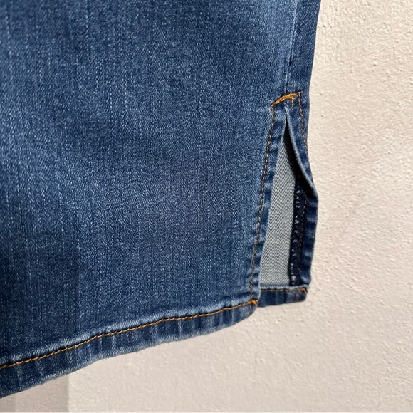 Dogma Distressed Jeans Womens 9/28 Blue Side Split Straight Leg Stretch Casual - Picture 9 of 12